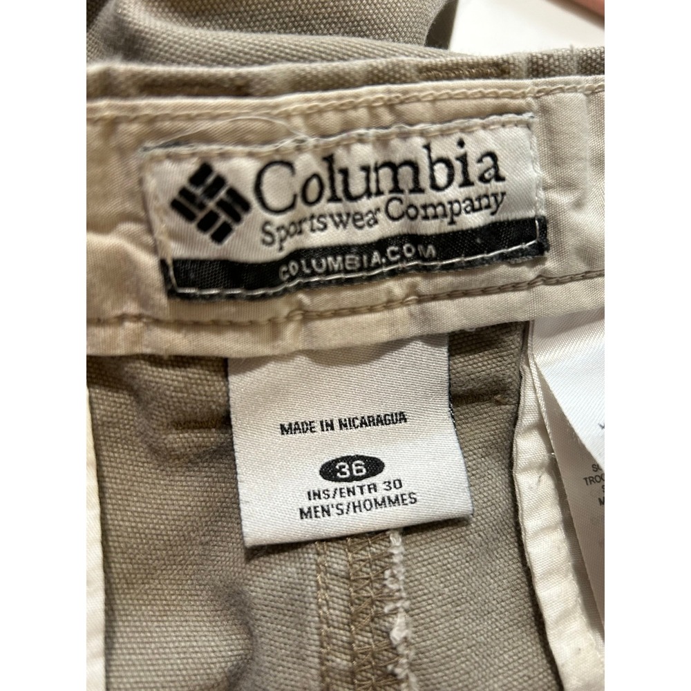 Columbia Sportswear Company Mens‎ Cargo Pants Khaki 36x30 Outdoor Casual Hiking - Picture 3 of 9
